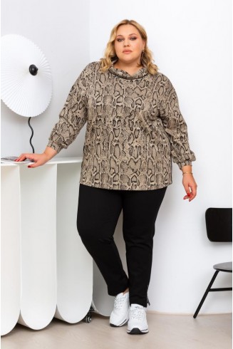 ТУНИКА АНЖЕЛА цвет коричневый с бежевым
