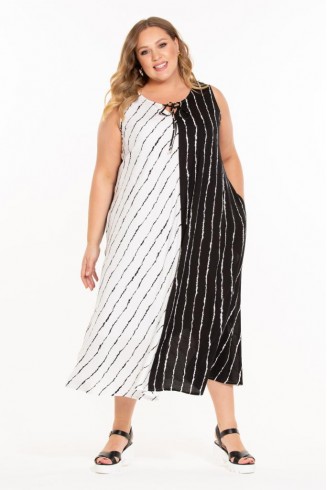 САРАФАН НИЦЦА цвет черно-белая полоса