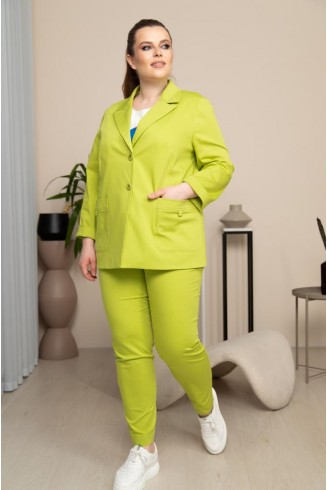 КОМПЛЕКТ БРЮЧНЫЙ ТЕОС цвет лайм (жакет)