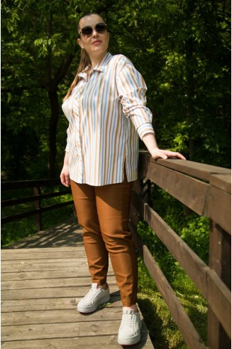 РУБАШКА КАРОЛИНА цветная полоса