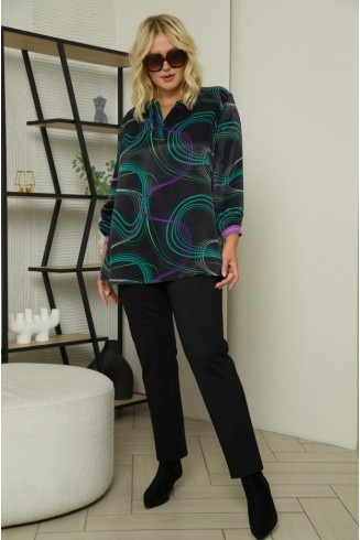 ТУНИКА ФОСКА цвет черный с принтом