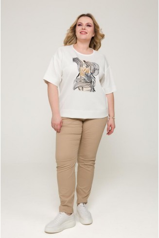 БРЮКИ КАННЫ цвет бежевый