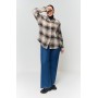 БЛУЗА БАРБАРА цвет бежево-черная клетка