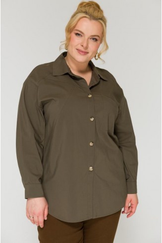 БЛУЗА ЭРМИТАЖ цвет хаки