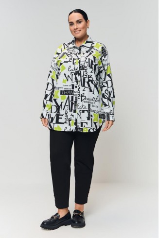 БЛУЗА ЭЛИТА цвет черно-белый