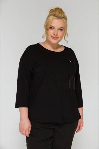 ДЖЕМПЕР РОМАНС с цвет черный