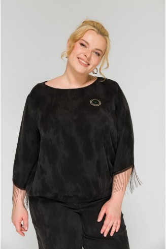 БЛУЗА ДОЖДИК цвет черный