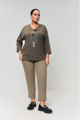 БЛУЗА ЭРАВИТА цвет хаки