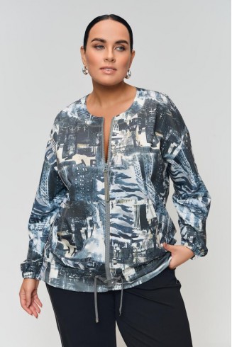 ЖАКЕТ (Бомбер) ДУБАЙ цвет серо-голубой