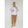 БЛУЗА ЯСМИНА цвет голубой с белым