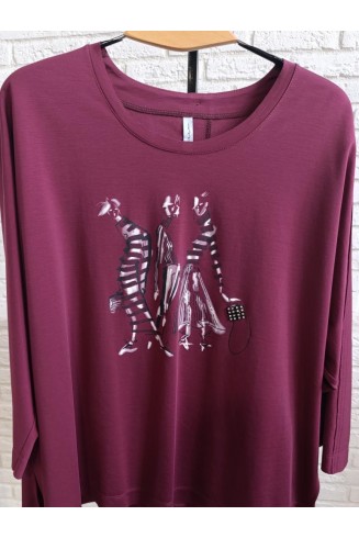 БЛУЗА СИТИ цвет винный