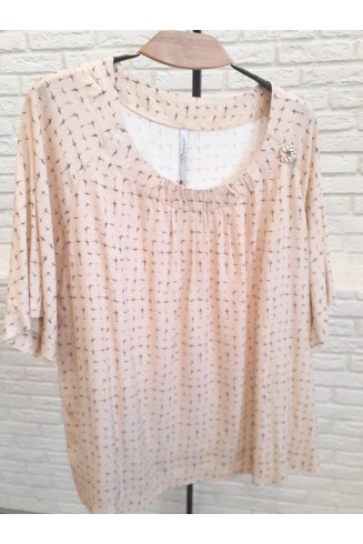 БЛУЗА ИСКРА цвет карамельный