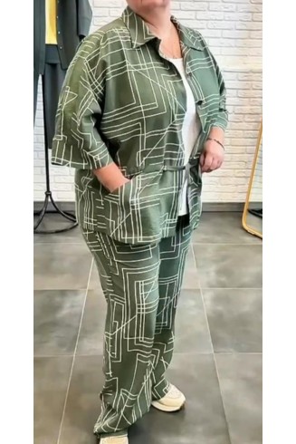 КОСТЮМ с БРЮКАМИ ЛИРА цвет оливковый