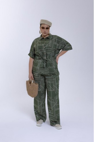 КОСТЮМ с БРЮКАМИ ЛИРА цвет оливковый