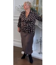 БЛУЗА ЛЕЙЛА цвет шоколадный