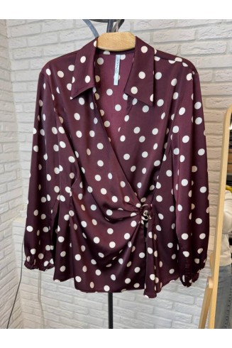 БЛУЗА ЛЕЙЛА цвет винный