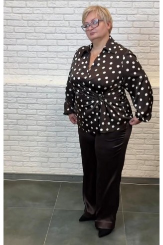 БРЮКИ ШАРЛЬ цвет шоколадный