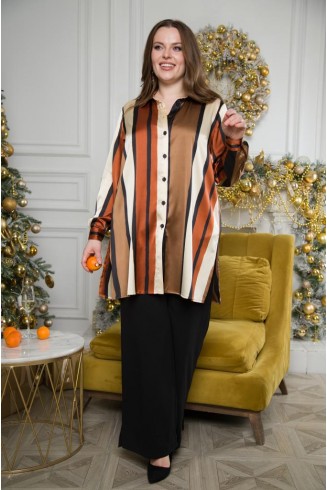 БЛУЗА САМИРА цвет шоколадный