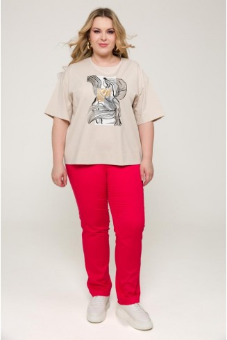 БРЮКИ АЛАГОН цвет красный