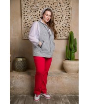 ЖАКЕТ ТРЕЛЬ цвет бело-черный