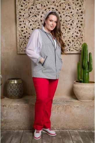 ЖАКЕТ ТРЕЛЬ цвет бело-черный