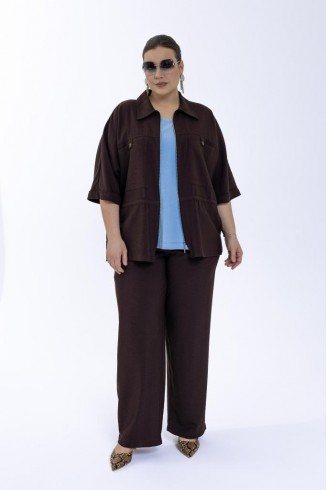 КОСТЮМ с БРЮКАМИ МАРС цвет шоколадный