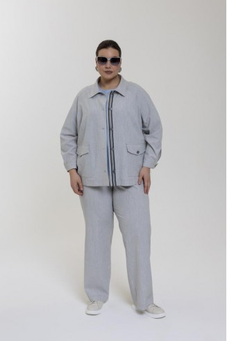 КОСТЮМ с БРЮКАМИ ВЕГА цвет светло-серый