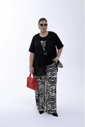 БРЮКИ БУЛЬВАР цвет черно-белый