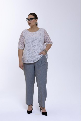 БЛУЗА ЛЕЯ цвет молочный