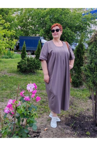 ПЛАТЬЕ ДЕРБИ цвет капучино