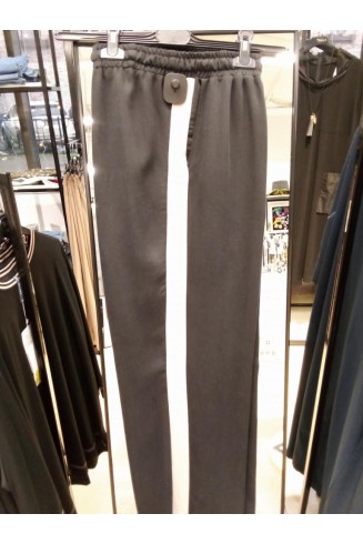 БРЮКИ ЭЛИТ цвет черный с ЛАМПАСАМИ