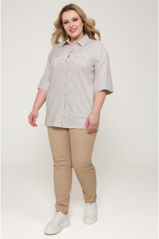 РУБАШКА СТРАСБУРГ цвет серо-бежевый