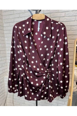 БЛУЗА ЛЕЙЛА цвет винный