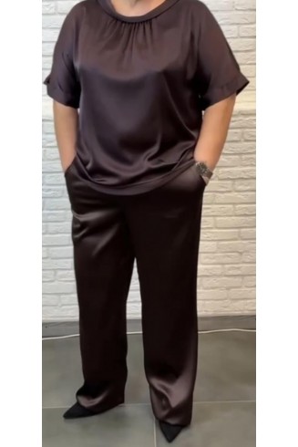 БРЮКИ ШАРЛЬ цвет шоколадный