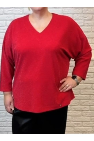 БЛУЗА МИЛЕДИ цвет клюквенный