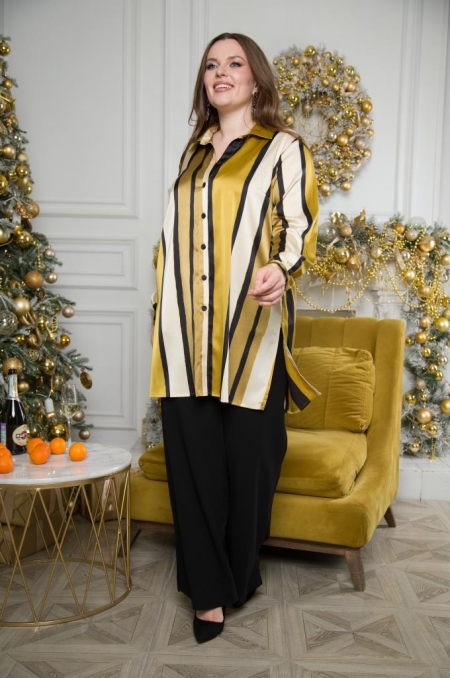 БЛУЗА САМИРА цвет горчичный