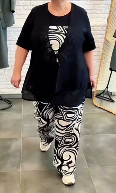 КОСТЮМ БУЛЬВАР цвет черно-белый