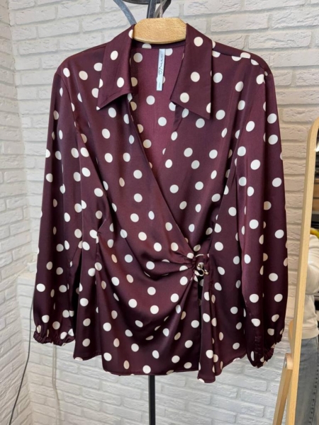 БЛУЗА ЛЕЙЛА цвет винный