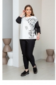 ДЖЕМПЕР ЛУНА цвет черно-белый