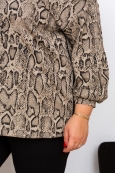 ТУНИКА АНЖЕЛА цвет коричневый с бежевым
