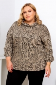 ТУНИКА АНЖЕЛА цвет коричневый с бежевым