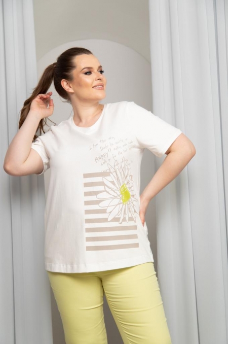 ФУТБОЛКА РОМАШКА цвет молочный