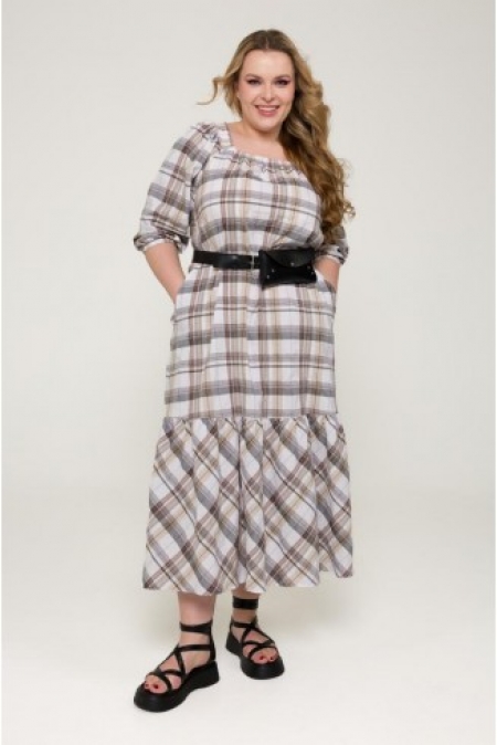 ПЛАТЬЕ ОТКЛИК цвет бежевый