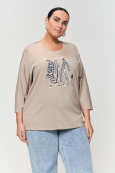 БЛУЗА СИТИ цвет бежевый