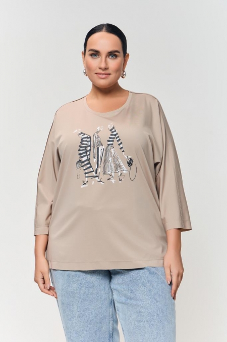 БЛУЗА СИТИ цвет бежевый