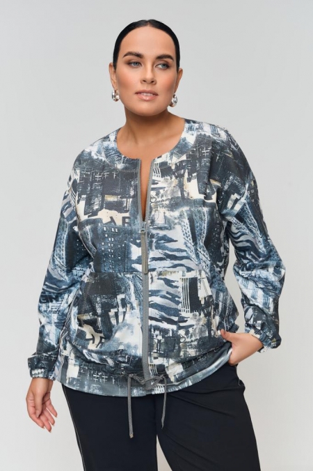 ЖАКЕТ (Бомбер) ДУБАЙ цвет серо-голубой