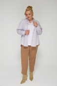 БЛУЗА ЯСМИНА цвет голубой с белым