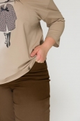 БЛУЗА ЭРАВИТА цвет бежевый
