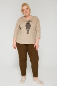 БЛУЗА ЭРАВИТА цвет бежевый