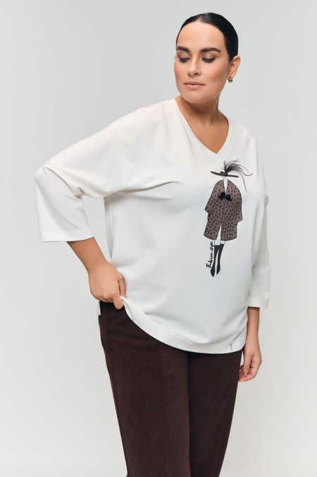 БЛУЗА ЭРАВИТА цвет экрю